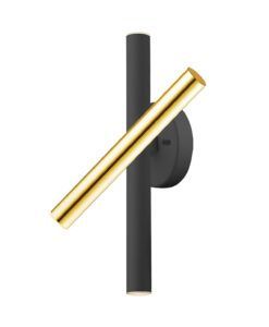 Applique 3 lumières LED noir et or VARAS dimmable -1