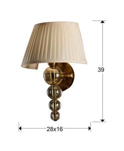 Applique 1 lumière réglable MERCURY champagne tailles