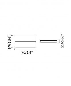 Applique LED grise ADAY Mesures