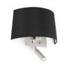 Applique murale avec lecteur LED noir VOLTA