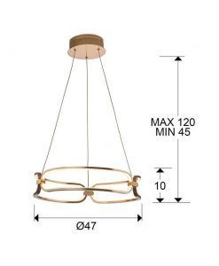 Lampe 47 cm Ø chrome COLETTE LED