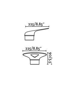 Dimensions de l'applique blanche LOTUS LED