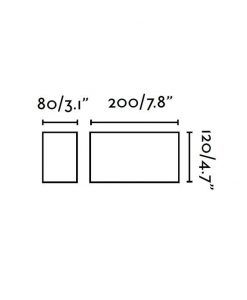 Dimensions de l'applique d'extérieur moderne TANE LED