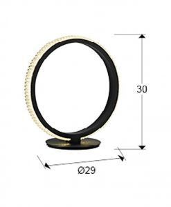 Dimensions de la lampe de table LED RING