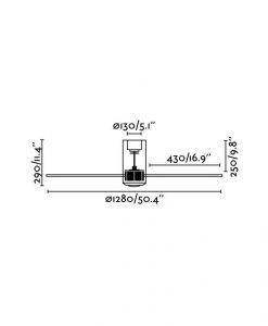Dimensions MINI TUBE FAN ventilateur transparent