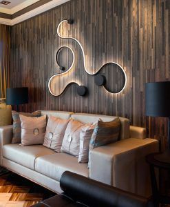 GRAFOS noir Applique LED mesures 2