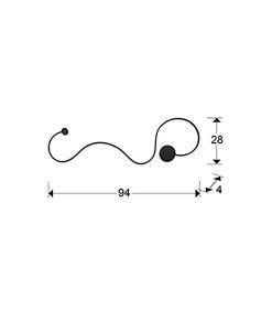 GRAFOS noir Applique LED mesures