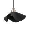 HELGA Lampe suspendue en cuir noir
