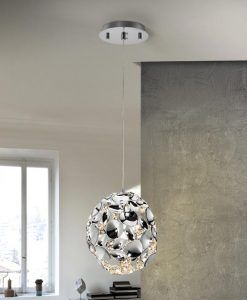 Lampe 18 cm Ø chrome NARISA E27 ambiance