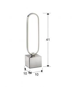 Lampe à poser chrome COLETTE LED mesures