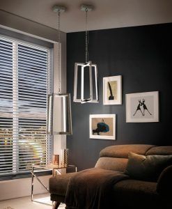 Lampe d'ambiance LED en acier poli KUMA