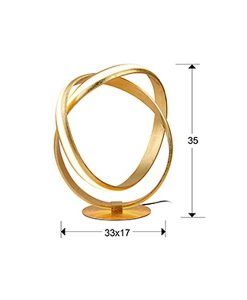 Lampe de table 30 cm Ø or LAZAS LED mesures