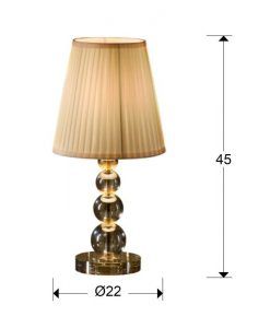 Lampe de table Champagne mesures MERCURY