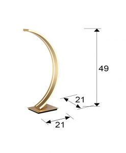 Lampe de table LED ARCUS finition or Mesures ARCUS