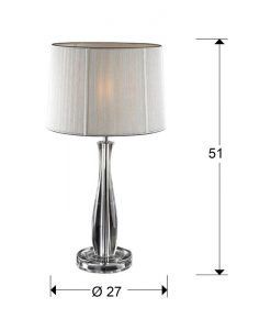 Lampe de table LIN dimmable dimensions