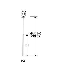 Lampe LED chromée dimmable VARAS tailles