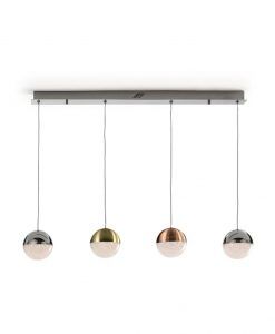 Lampe linéaire 4 lumières LED couleur dimmable SPHERE