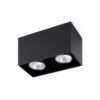 Plafonnier 2 lumières noir TECTO