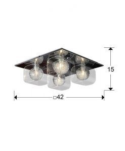 Plafonnier 4 lumières ECLIPSE tailles