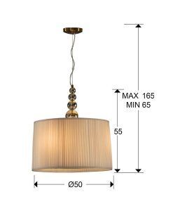 Plafonnier MERCURY champagne tailles