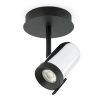 Plafonnier ORLEANS chrome et noir 1 lampe