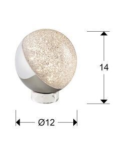 SPHERE lampe de table LED chromée Ø12 tailles