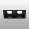 Spot encastré rectangulaire noir 2 lumières HYDE