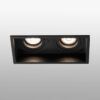 Spot encastré réglable noir 2 lumières HYDE