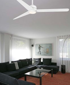 Ventilateur blanc moteur DC 132 cm de diamètre NU LED ambience
