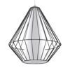 Lampe noire et blanche 49 cm Ø DEMI