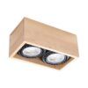 Plafonnier en bois 2 lumières QUATRO