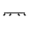 Plafonnier linéaire 4 spots noir réglable RING