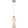 Lampe ANTIC en or et verre opalin