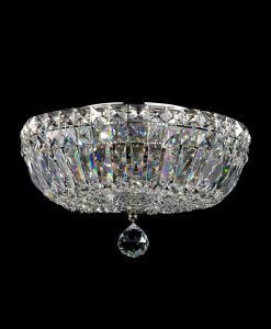 Lampe en nickel et verre 3 lumières Ø 30 cm BASFOR 2