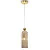Lampe en verre doré et cognac ANTIC