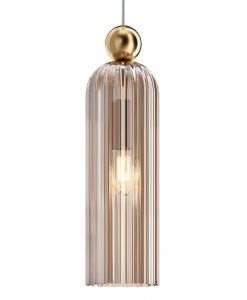 Lampe en verre doré et cognac ANTIC 2