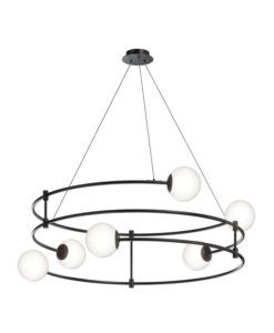 Lampe noir 6 lumières Ø 81 cm BALANCE