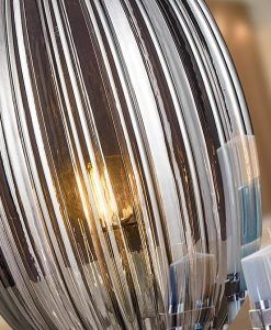 OVILA lampe de table en verre abat-jour fumée ambiance 2