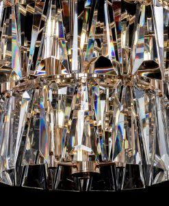 Lampe couleur or 18 lumières Ø 77 cm PUNTES détails