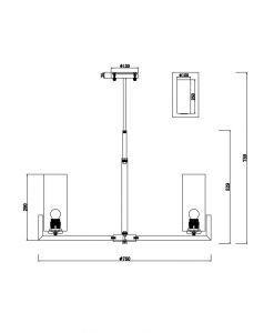 Lampe 8 lumières Ø 76 cm FORTANO