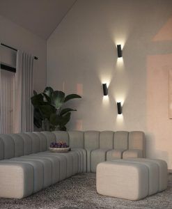 Applique noire mate NOTTA ambiance