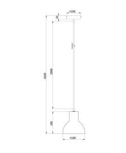 BRONI lampe en ciment mesures