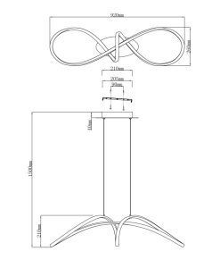 CURVE LED lampe mesures