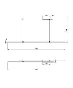 HALO LED lampe linéaire laiton lumière neutre mesures