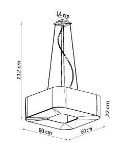 Lampe 60 cm URANO mesures