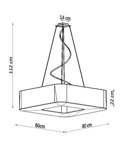 Lampe 80 cm URANO mesures