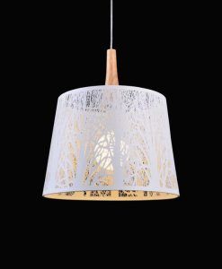 Lampe blanche et bois Ø 35 cm LANTERN details