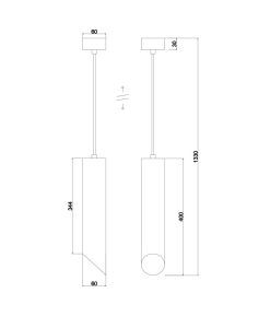 Lampe Ø 6 cm LIPARI mesures