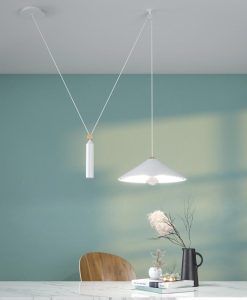 Lampe blanche Ø 42 cm PESO ambiance