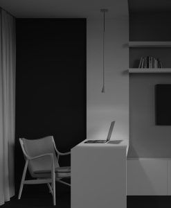 Lampe blanche Ø 75 mm ARROW ambiance